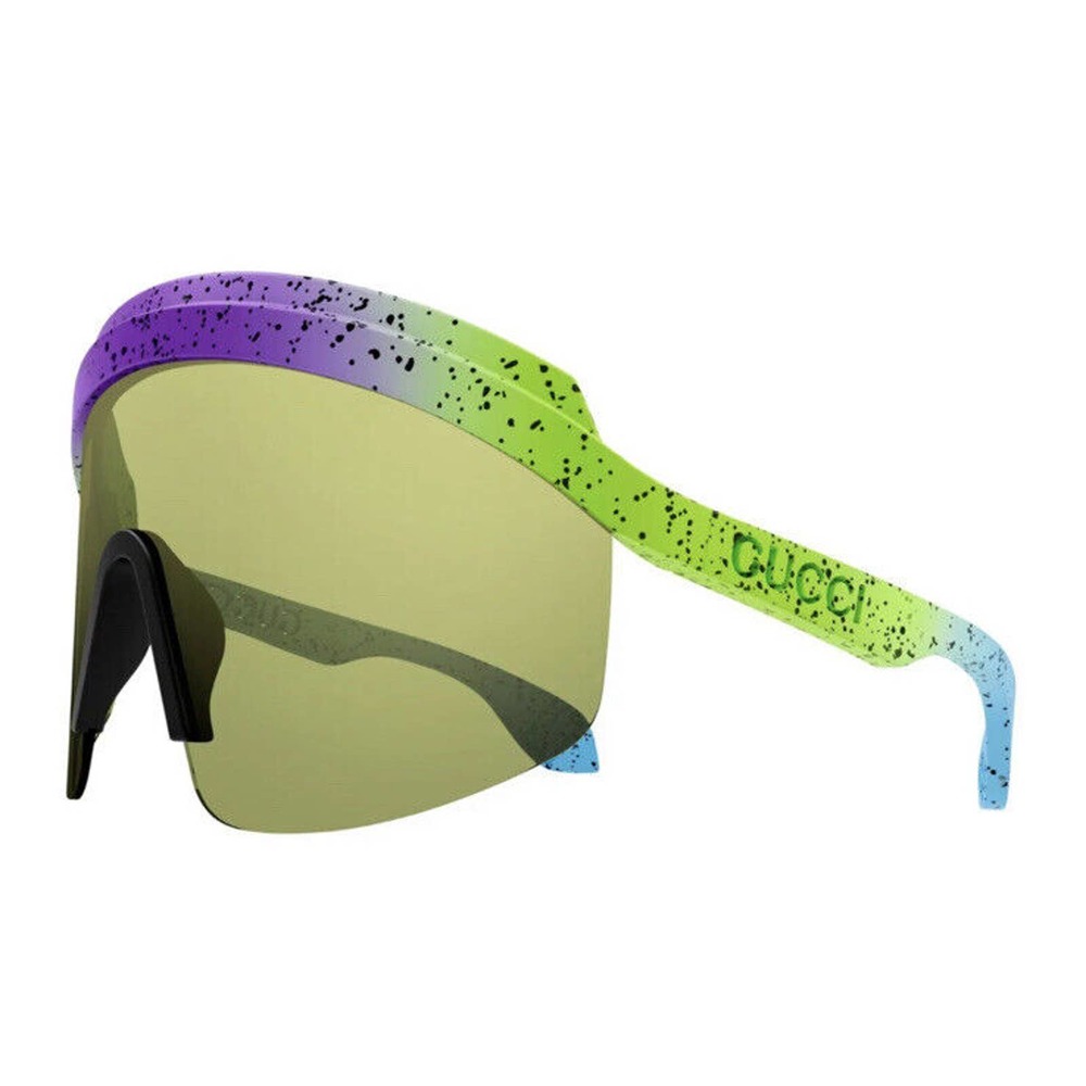 Gucci GG1477S 001 Violet Shaded Green/Light Green Purple Sunglasses AUTHENTIC - Picture 4 of 6